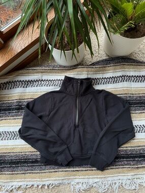 all in motion Black Half-Zip Sweatshirt